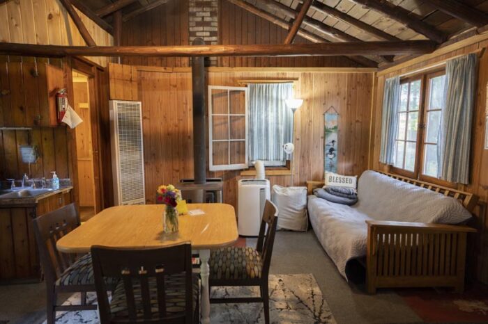 Cedar Log Cabin Living Area
