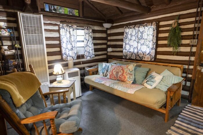 Maple Log Cabin Living Area