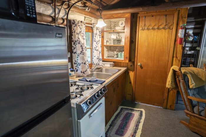 Maple Log Cabin Kitchen